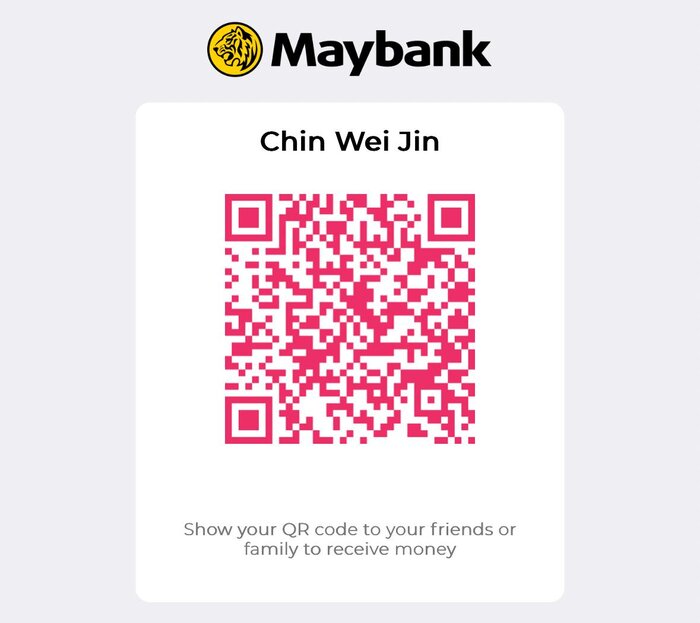 Maybank DuitNow QR code for Chin Wei Jin